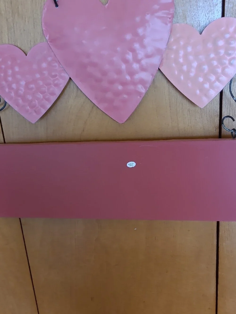 Valentine's Day Pink Heart Wall Sign